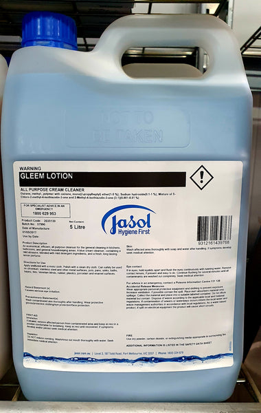 Gleem Lotion All Purpose Cream Cleanser- 5 Litre